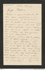 Nachlass Franz Steindachner, Brief von Alberto Perugia an Franz Steindachner (10.02.1881), Inv.Nr. 392.05, Seite 1